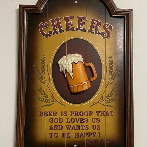 Other - Cheers Wall Sign with Beer Mug Design